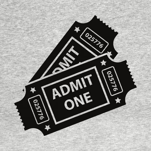 Admit One Movie Ticket Print by Auto-Prints